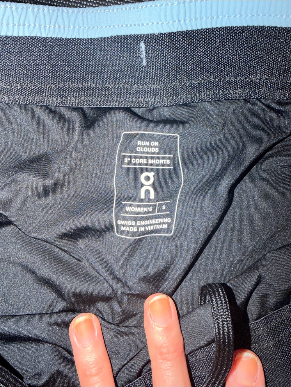 On Running Light Blue Women's Athletic Running Shorts - Picture 5 of 5